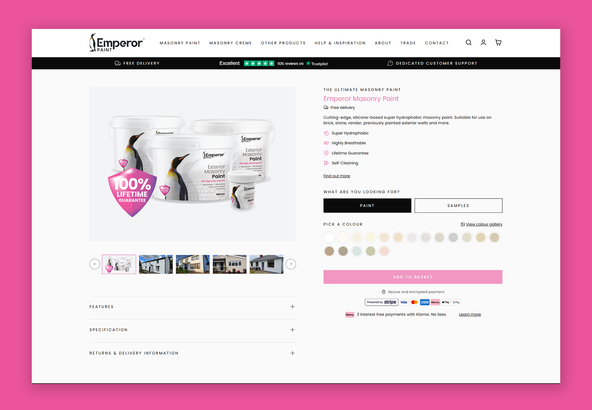 Emperor Paint Ecommerce Website