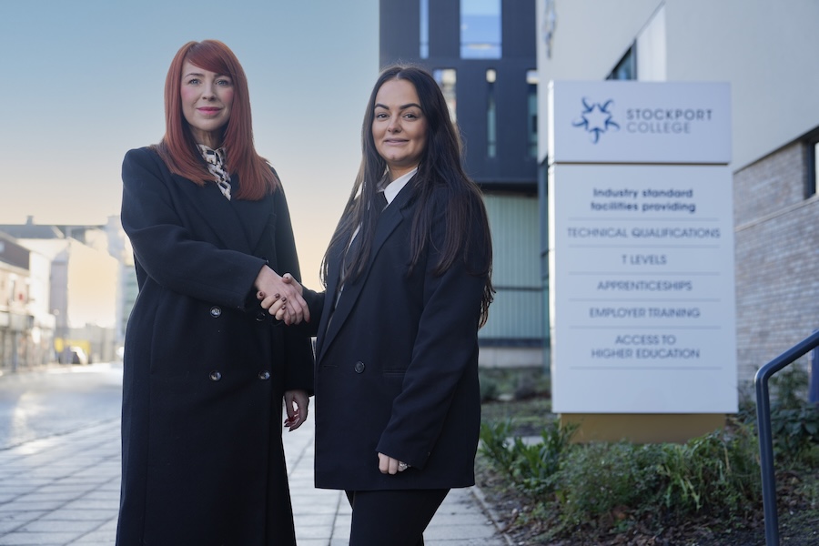 Pictured: Danielle Holt, Group Employer Partnership Manager for Trafford and Stockport College Group; and Lizzy McDowell, Marketing Manager at Kao Data.